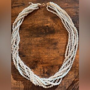 Elegant Multi Strand Pearl Necklace